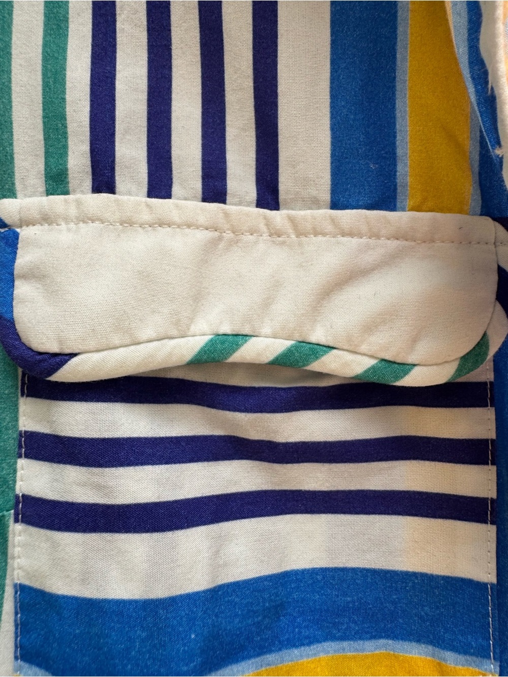 Delicatez Striped Button-Front Mini Dress in Multi-Color 100% Cotton Size L - Picture 5 of 10